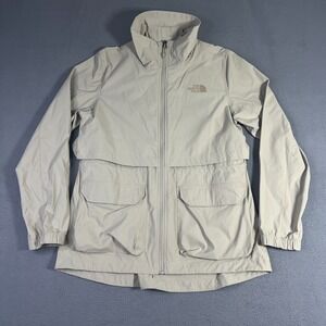 North Face Jacket Womens Medium Beige Sightseer II‎ Full Zip Water Resistant